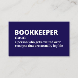 Professional Number Cruncher Definition Business Card