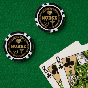 Professional Nurse Emblem   Compassion in Action  Poker Chips