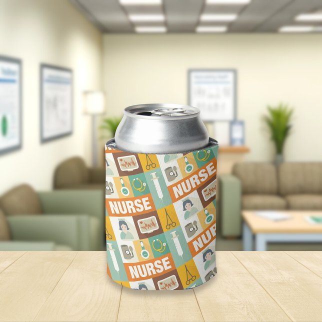 Professional Nurse Iconic Designed Can Cooler (Creator Uploaded)
