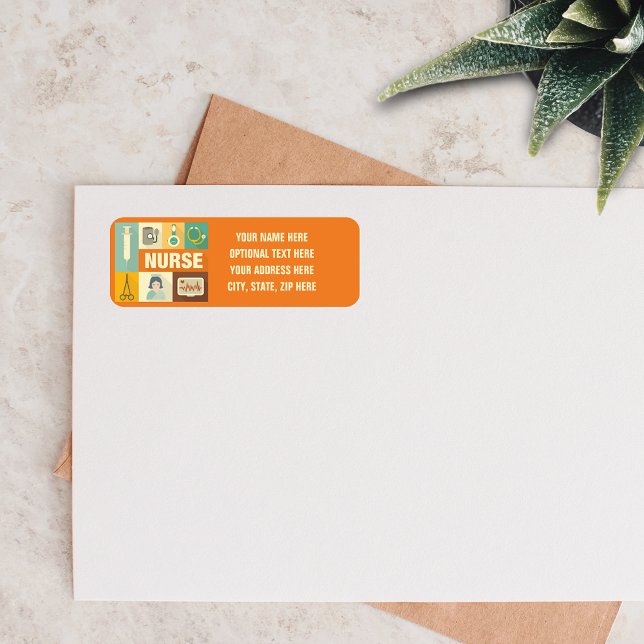 Professional Nurse Iconic Designed Return Address Label (Creator Uploaded)