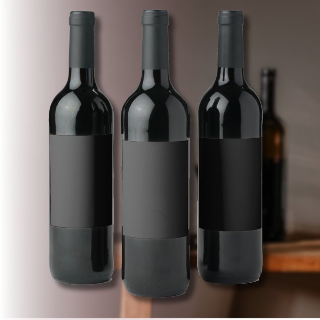 Professional Onyx Black Colour | Classic Elegant  Wine Label (Creator Uploaded)