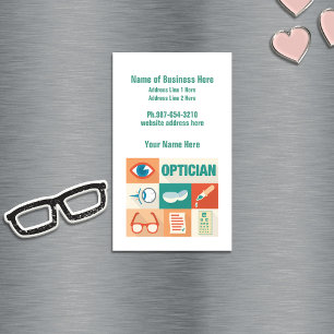 Professional Optician Iconic Design Magnetic Business Card
