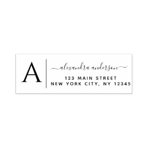 Professional or Personal Elegant Return Address Self-inking Stamp
