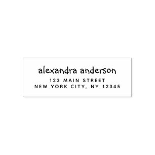 Professional or Personal Elegant Return Address Self-inking Stamp