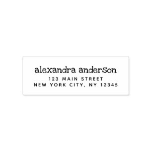 Professional or Personal Elegant Return Address Self-inking Stamp