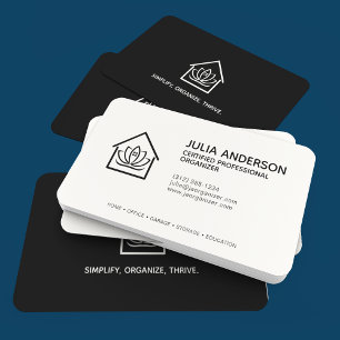 Professional Organiser Black Noir Business Card