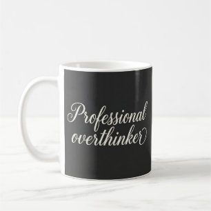 Professional Overthinker Charcoal Minimalist Mug
