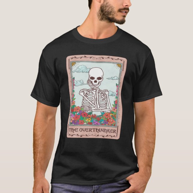 Professional Overthinker Colorful Skull Overthinki T-Shirt (Front)