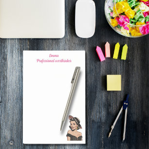 Professional overthinker,elegant,Pink Personalised Post-it Notes