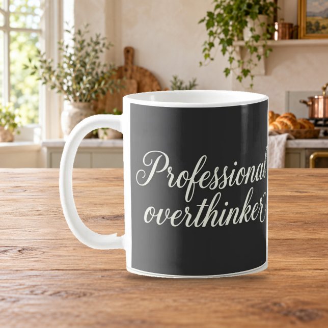 Professional Overthinker Elegant Script Mug (Creator Uploaded)