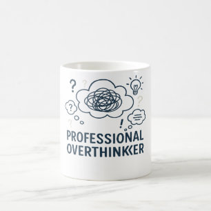 Professional overthinker- Funny Mind Doodle design Coffee Mug