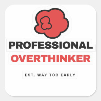 Professional Overthinker Funny Sticker