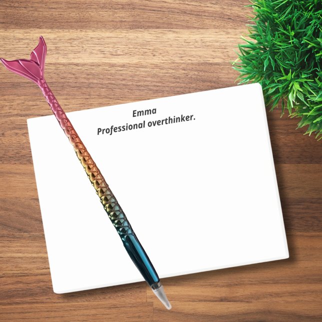 Professional overthinker, Funny, Witty, Custom Post-it Notes (Creator Uploaded)