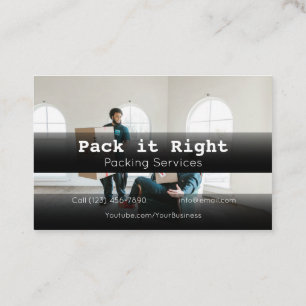 Professional Packing Shipping Moving Services Business Card