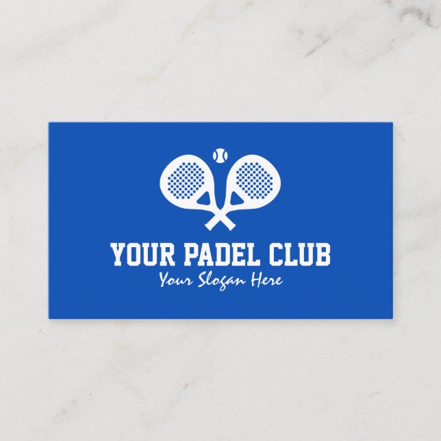 Professional padel tennis business card template (Front)