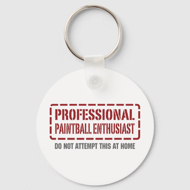 Professional Paintball Enthusiast Key Ring (Front)