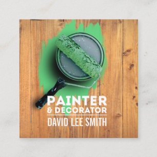 Professional Painter and decorator Square Business Card