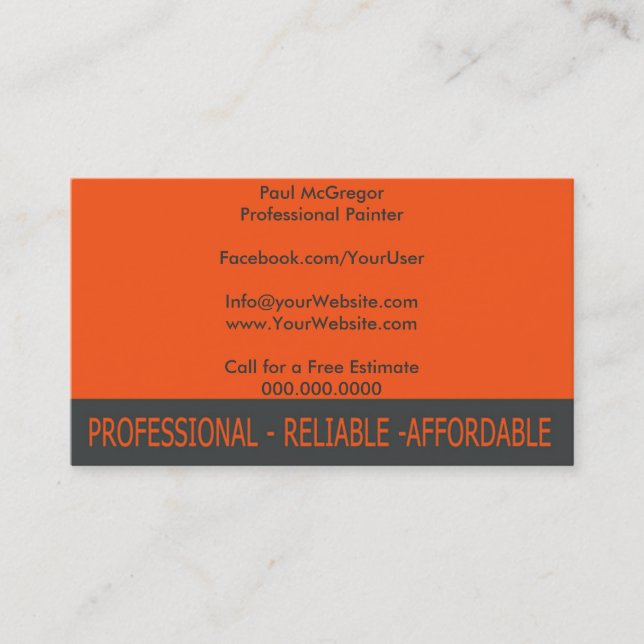 Professional Painter Business Card (Front)