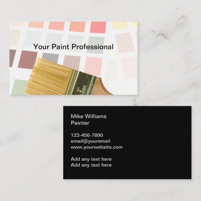 Professional Painter Business Cards Design (Front/Back)