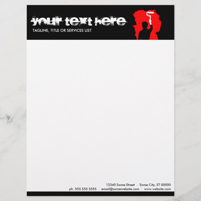 professional painter custom letterhead (Front)