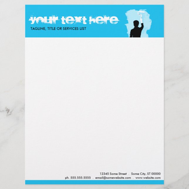 professional painter customized letterhead (Front)