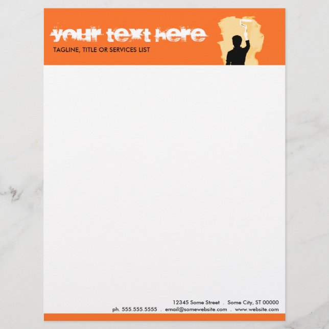 professional painter customized letterhead (Front)