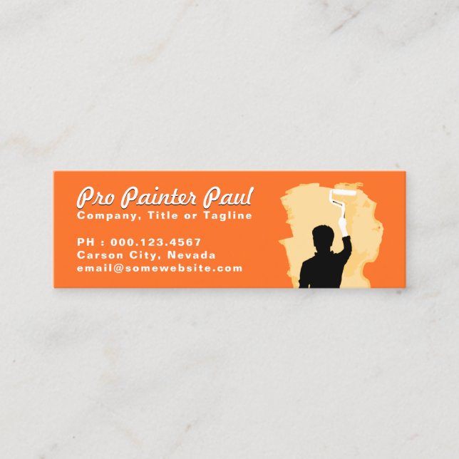 professional painter mini business card (Front)