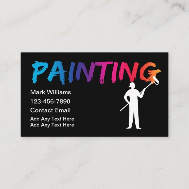 Professional Painter Paint Contractor Businesscard Business Card (Front)