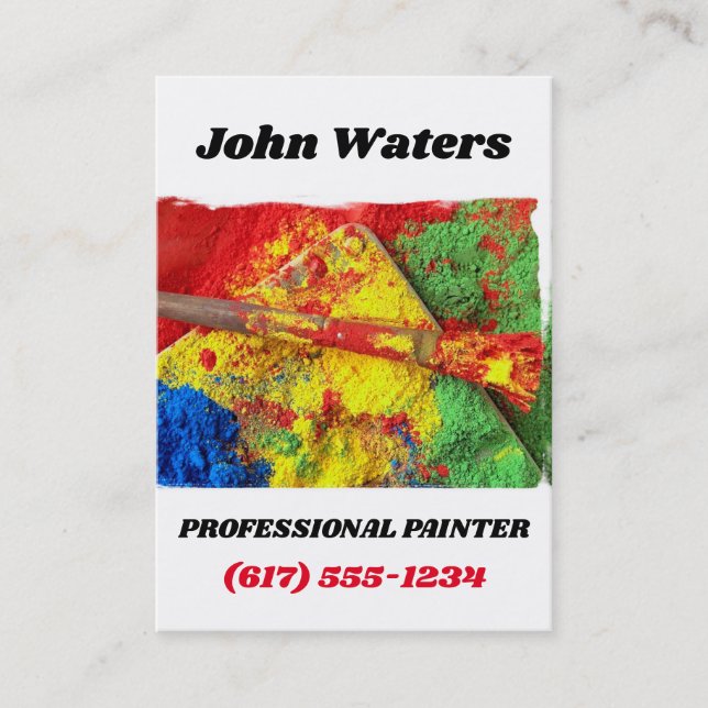 Professional Painter | Painting & Decorating Busin Business Card (Front)