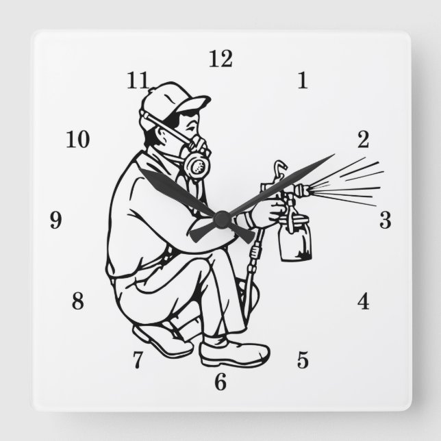 Professional Painter Square Wall Clock (Front)