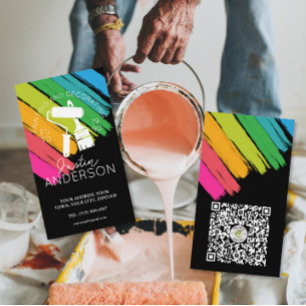 Professional Painting and Decorating handyman Business Card