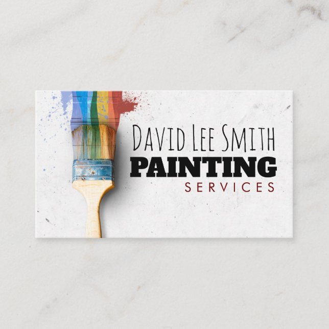 Professional Painting Service Business Card (Front)