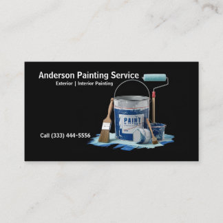 Professional Painting Service elegant paint bucket Business Card