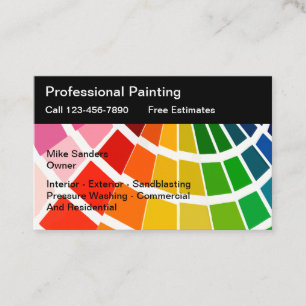 Professional Painting Services Colour Chips Business Card