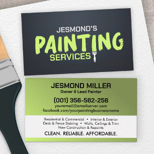 Professional Painting Services - House Painter Business Card