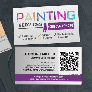 Professional Painting Services - House Painter Business Card