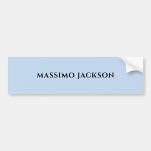Professional pale blue modern minimalist name bumper sticker