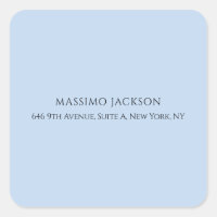 Professional pale blue modern minimalist name