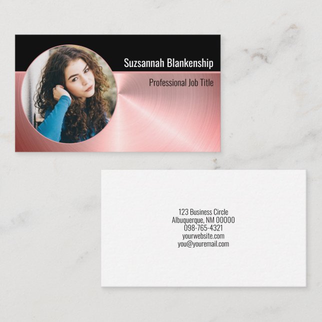 Professional Personal Security Custom Oval Photo Business Card (Front/Back)