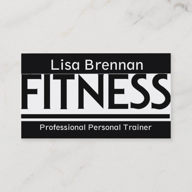 Professional Personal Trainer / Fitness Club Sport Business Card (Front)