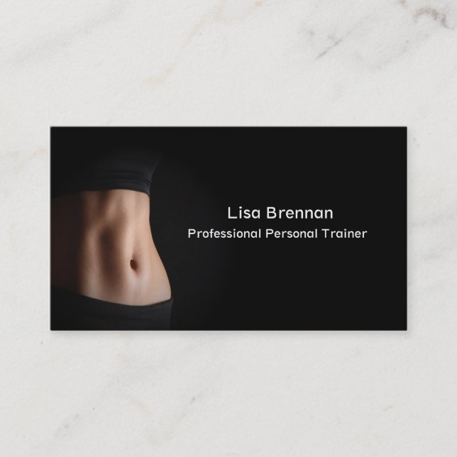 Professional Personal Trainer Fitness Sport Business Card (Front)
