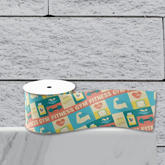 Professional Personal Trainer Iconic Designed Grosgrain Ribbon (Creator Uploaded)