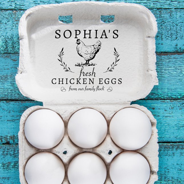 Professional Personalised Business Name With Quote Rubber Stamp (Personalized business name egg stamp for egg lovers)
