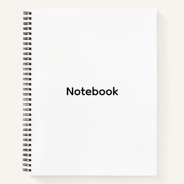 Professional Personalised Modern Minimalist  Notebook (Front)