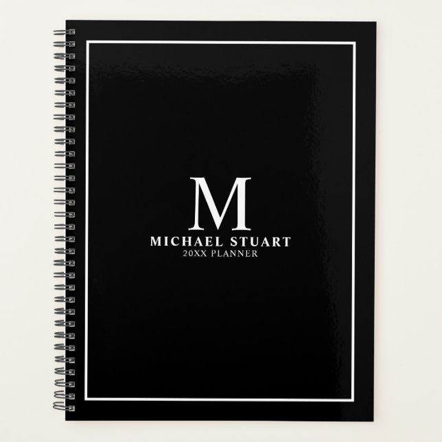 Professional Personalised Monogram and Name Planner (Front)