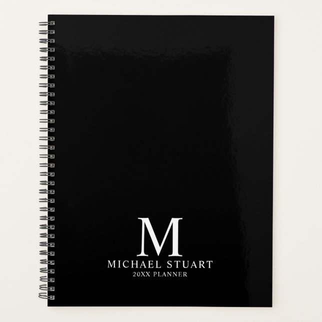 Professional Personalised Monogram and Name Planner (Front)