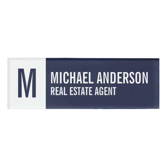 Professional Personalised Monogram and Name Tag (Front)