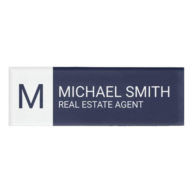 Professional Personalised Monogram and Name Tag (Front)