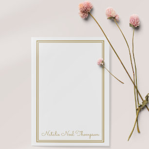 Professional Personalised Monogram Name Gold Large Post-it Notes