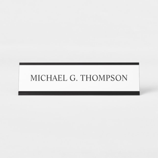 Professional Personalised Name Desk Name Plate (Front)